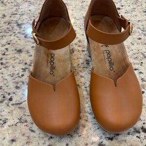 Papillio Tan Leather Mary Jane Shoes